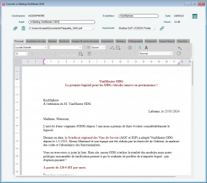 Edition de courrier e-mailing