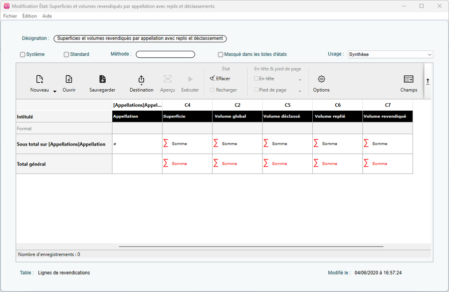 Editeur d'état paramétrable